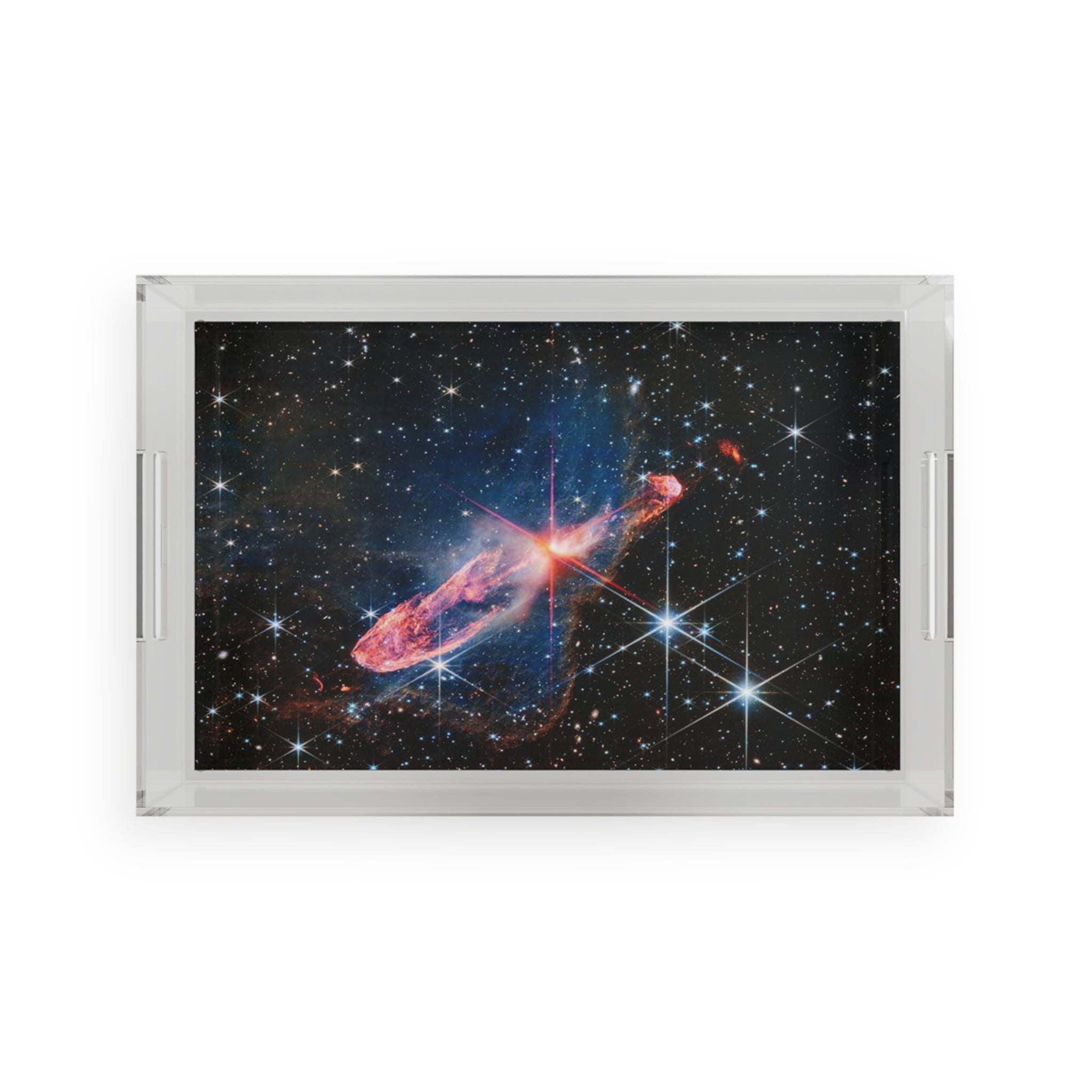 Nebula Space Art Acrylic Serving Tray | Cosmic Galaxy Stars