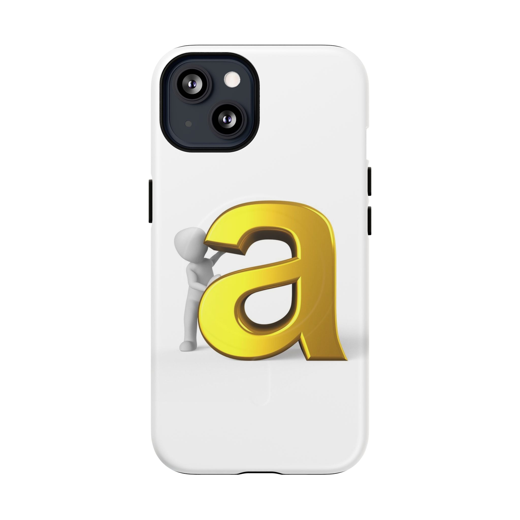 3D Gold Letter A Phone Case | Tough Magnetic Case