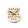 Gingerbread Cookie Alphabet Acrylic Wall Clock | Kids Decor, Kitchen Clock