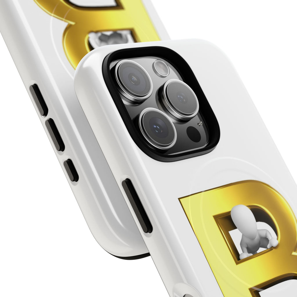 Gold 3D Letter B phone case | Tough Magnetic Case
