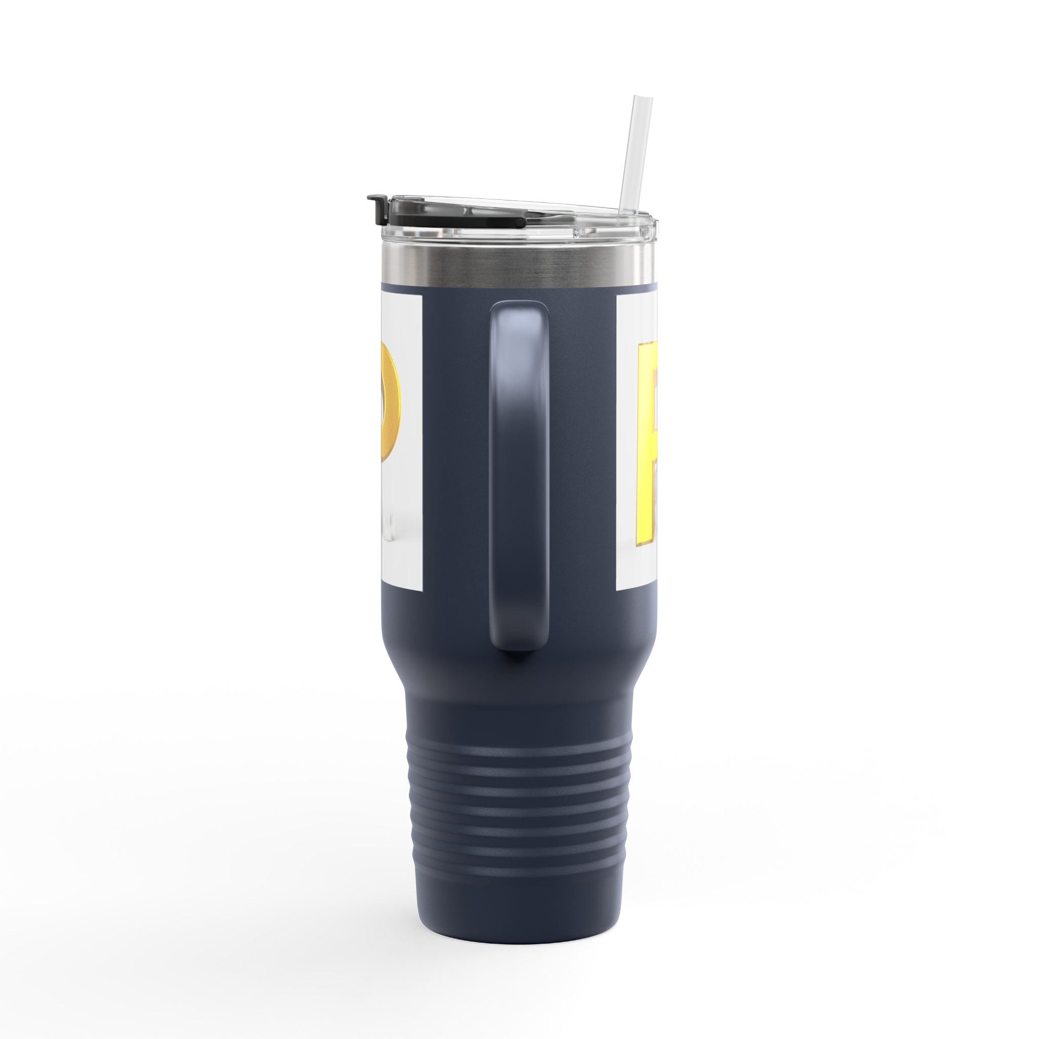Gold Letter P Monogram Travel Mug | 40oz Insulated Tumbler