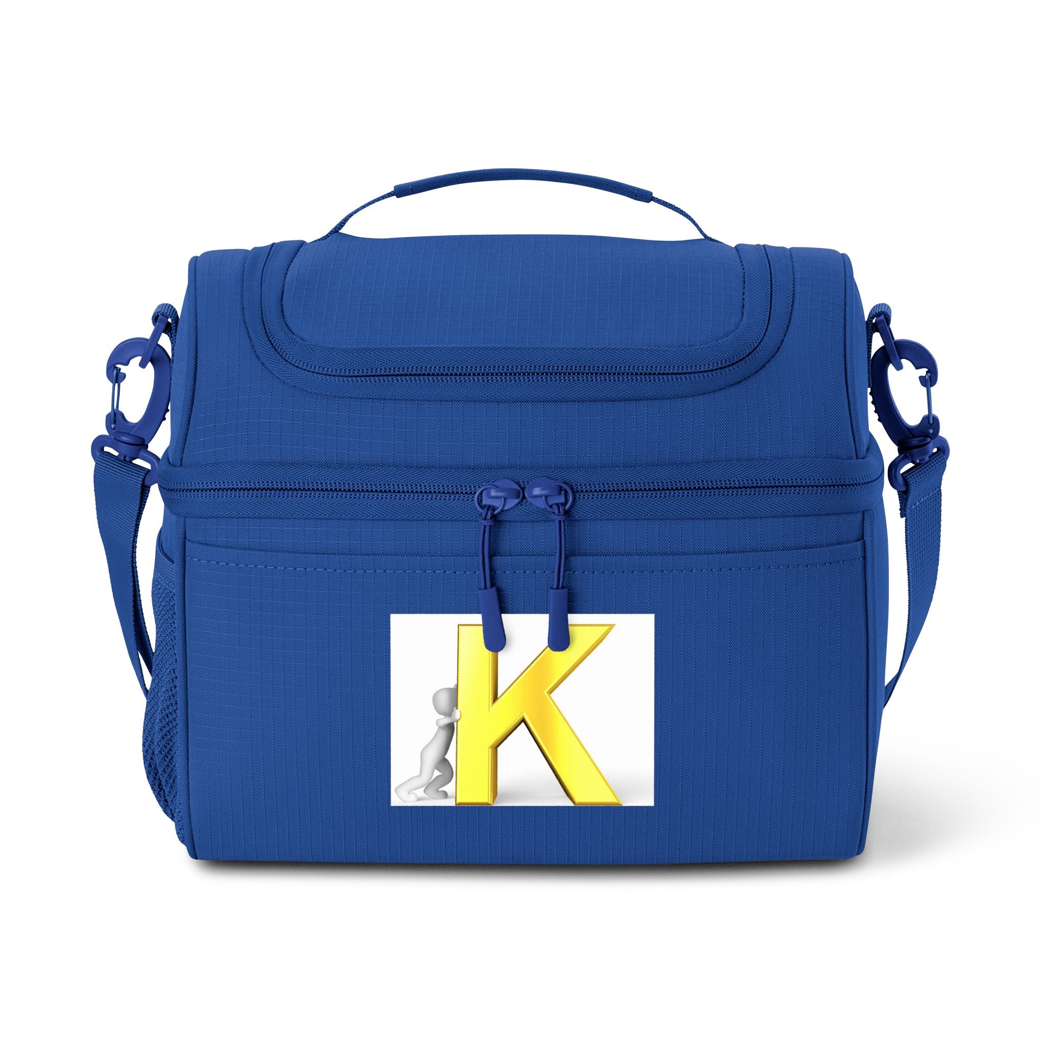 Yellow K Monogram Cooler Bag | Initial K Lunch Tote