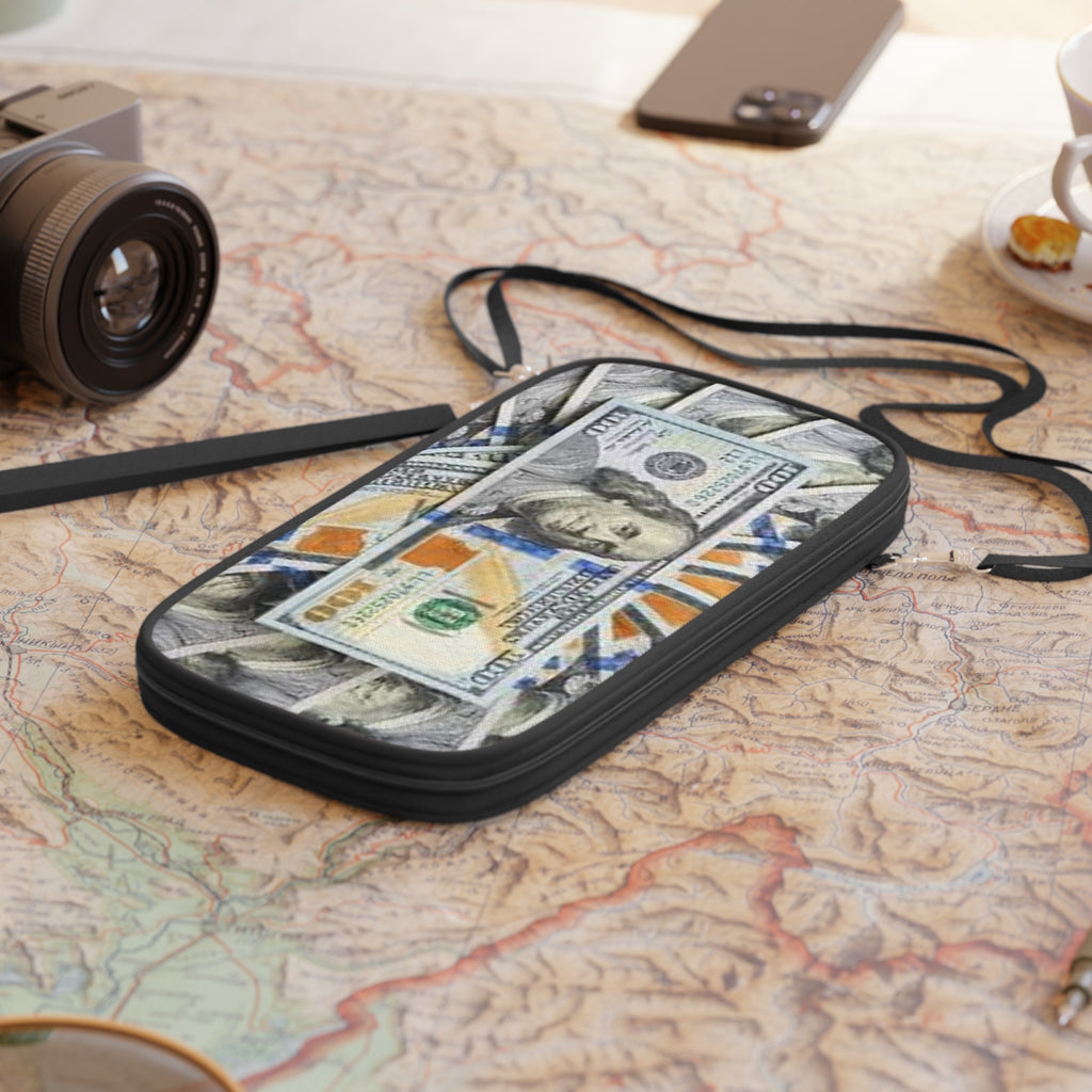 Hundred Dollar Bill Passport Wallet | Money Print Travel Document Holder