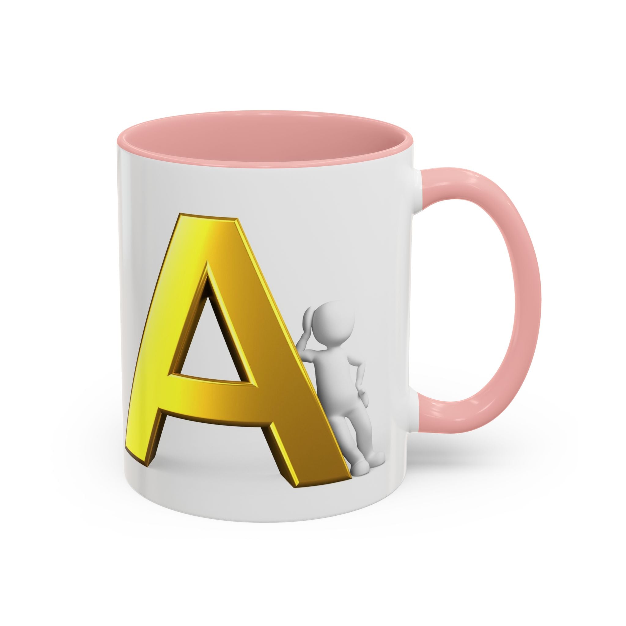 Gold Buchstabe A Tasse mit Initialen | Monogramm Buchstabe A Tasse