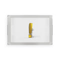 Gold Exclamation Mark Figure Acrylic Serving Tray | Modern Minimalist Decor
