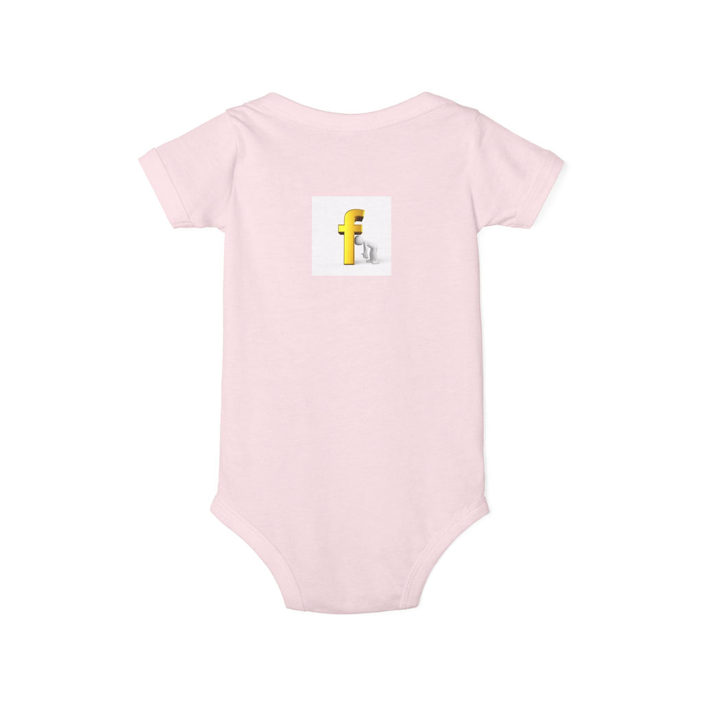 Yellow Letter F Initial Baby Onesie | Infant Jersey One Piece