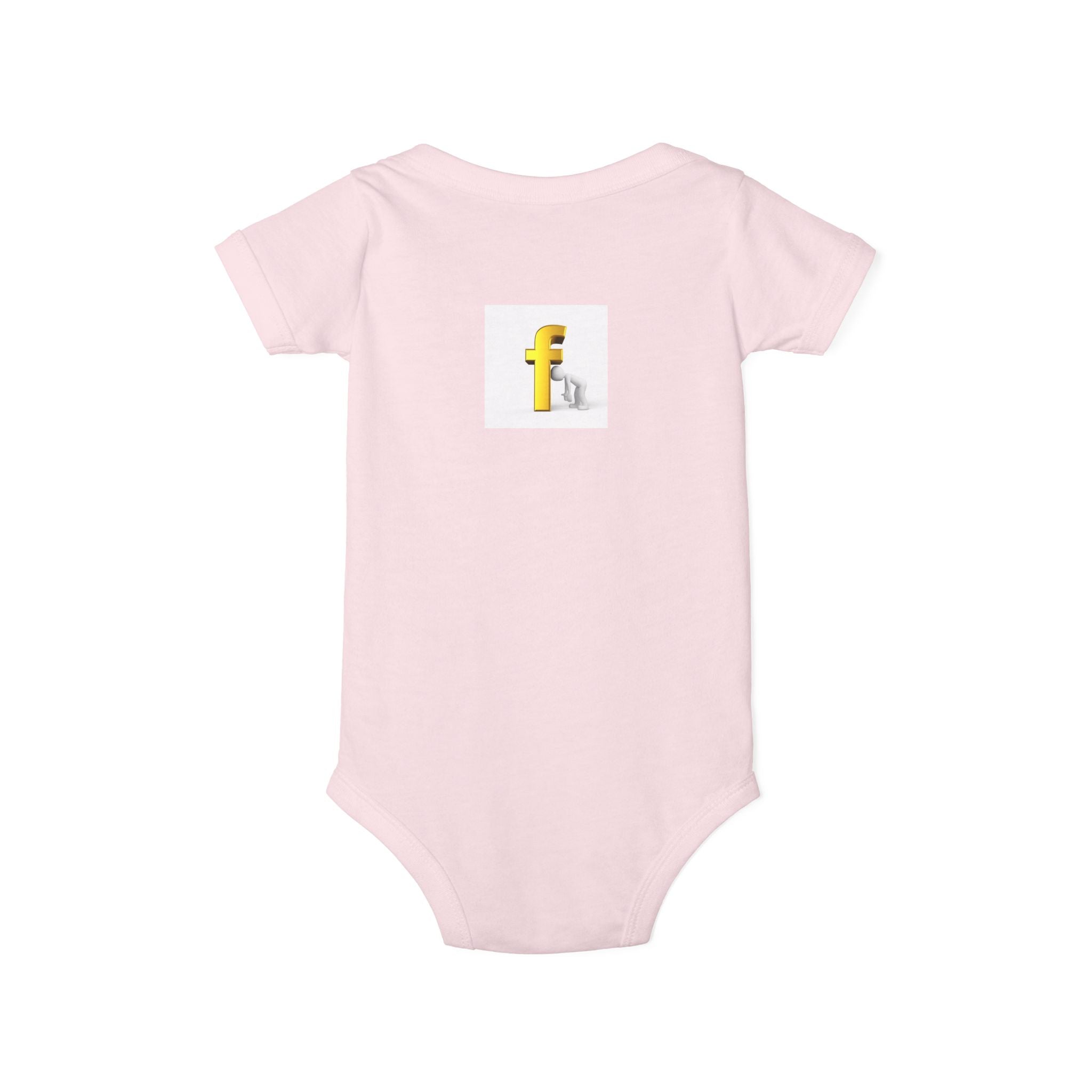 Yellow Letter F Initial Baby Onesie | Infant Jersey One Piece