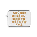 Gingerbread Alphabet Laptop Sleeve | Cookie Letter Pattern