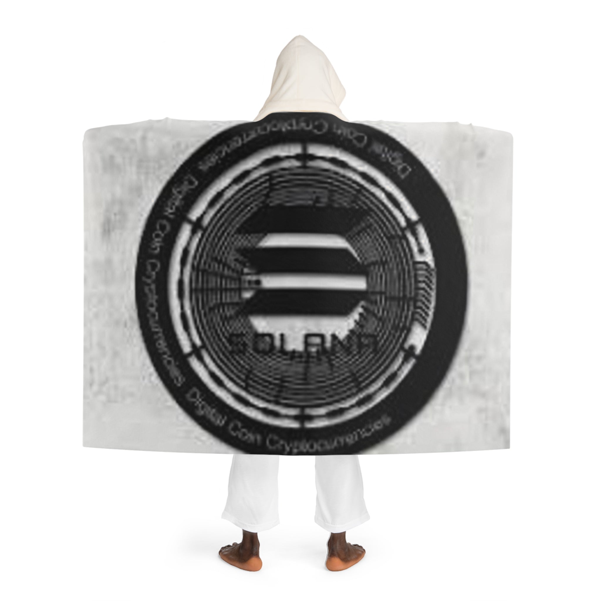 Hooded Sherpa Blanket | Solana Cryptocurrency Coin Cozy Throw