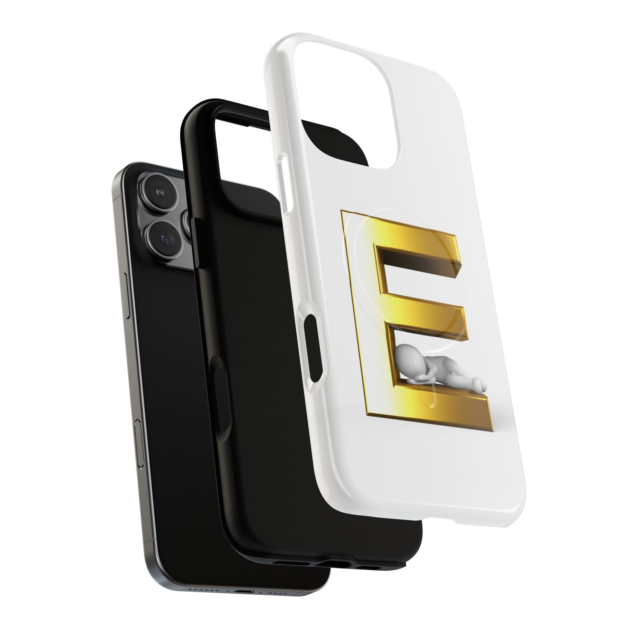 Gold Letter E monogram Phone Case | Magnetic Tough Case