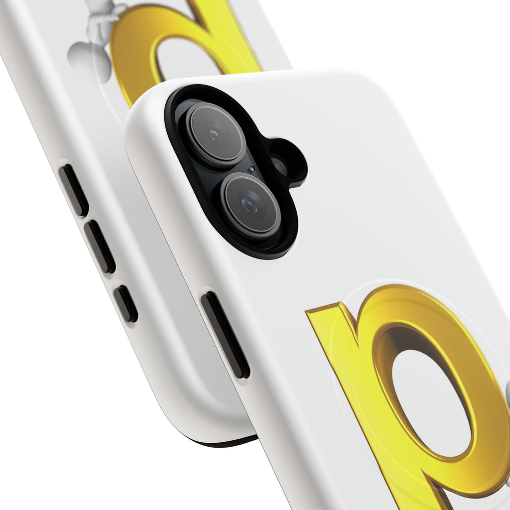 3D Gold Letter P Phone Case | Tough Magnetic Phone Case
