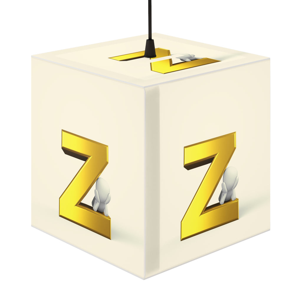 Gold Letter Z Cube Lamp | Light Cube Lamp