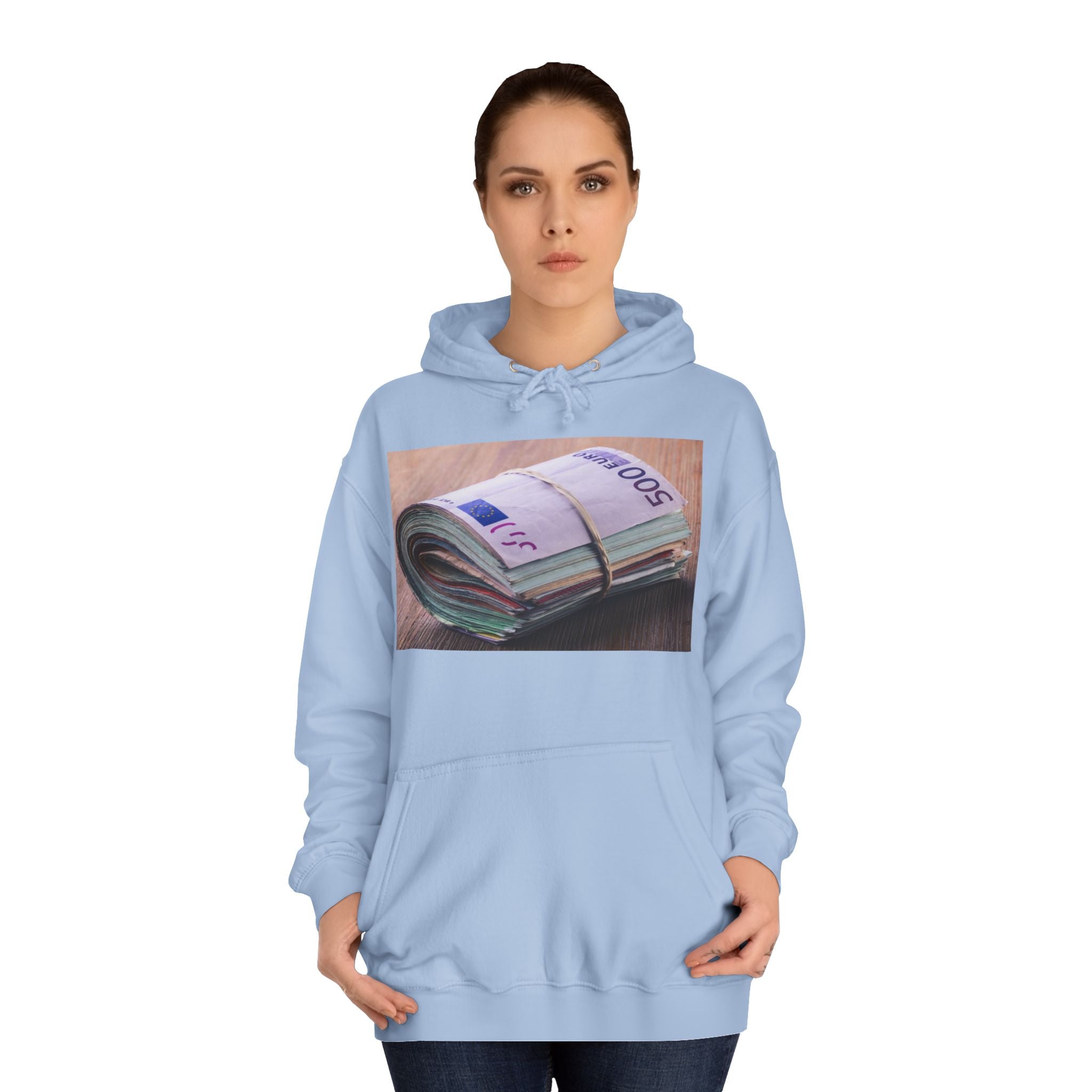 Rolled Currency Stack Hoodie | Money Print, Cash Bundle