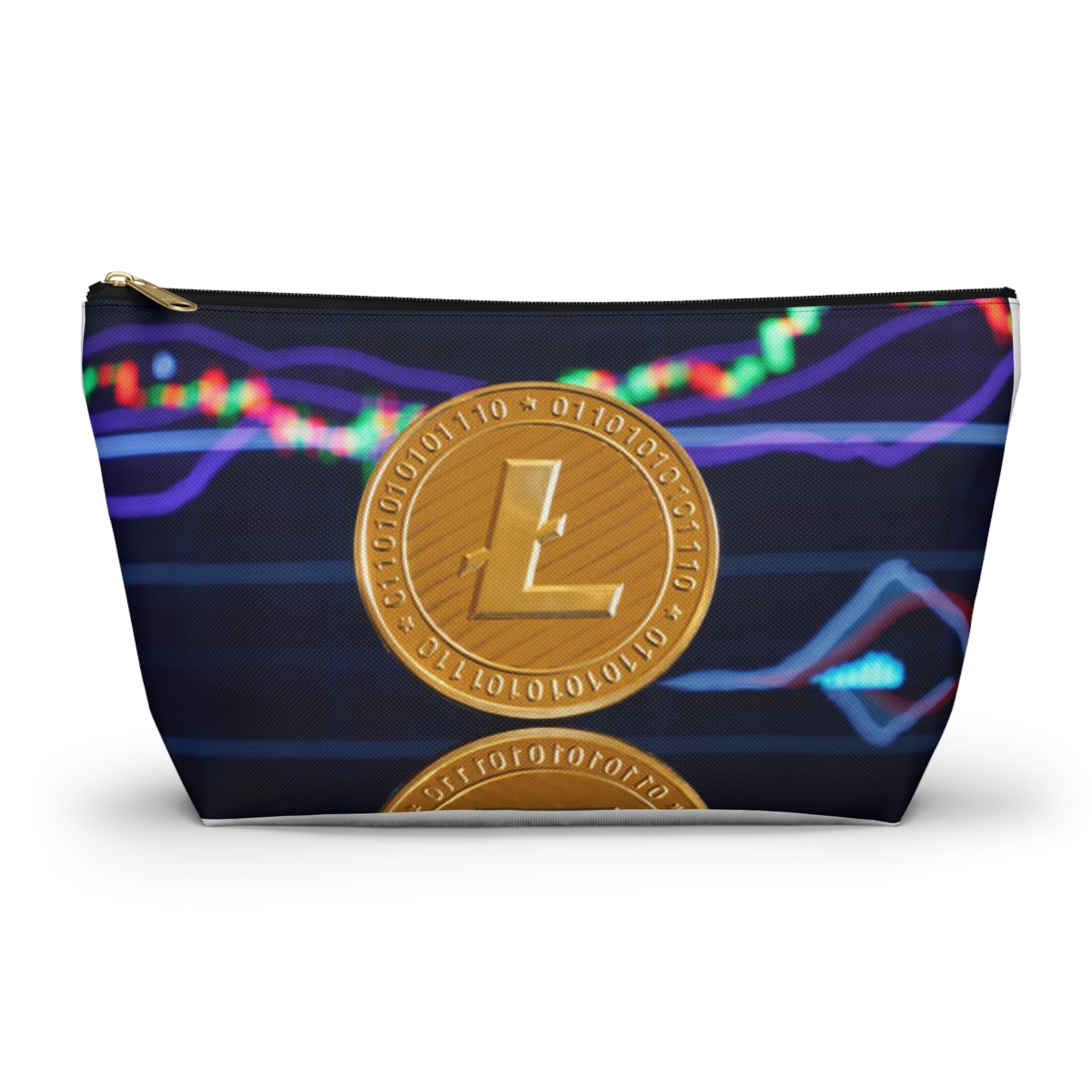 Litecoin Coin Crypto Chart Accessory Pouch