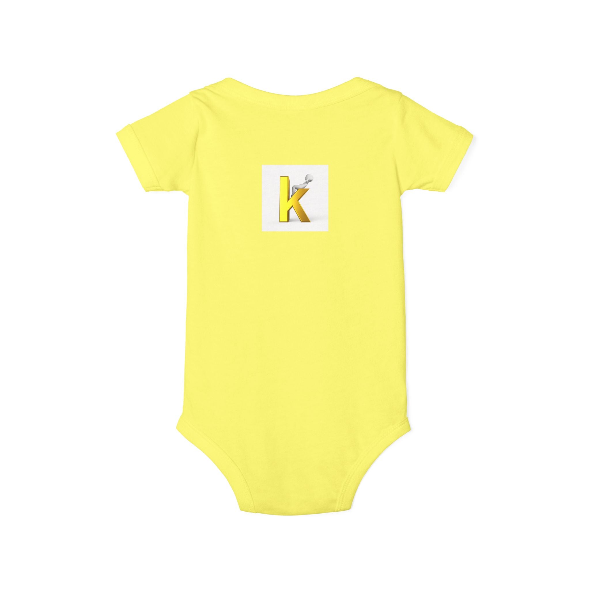 Yellow Letter K Initial Onesie | Infant One Piece