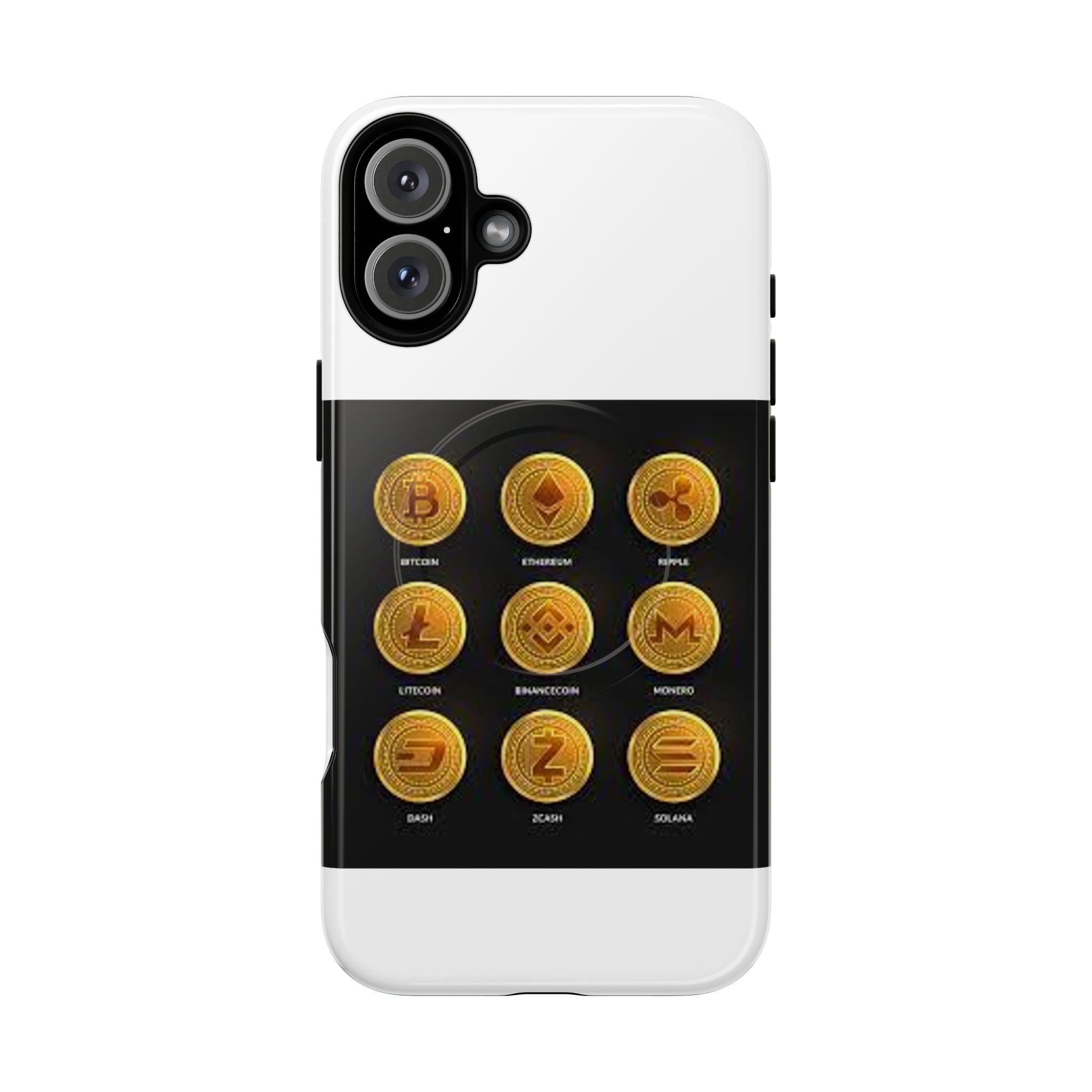 Coque de Téléphone Graphique de Monnaie Crypto | Coque Magnétique Robuste