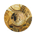 Bitcoin Coin Pile Round Rug | Cryptocurrency Decor, Gold Coin Pattern