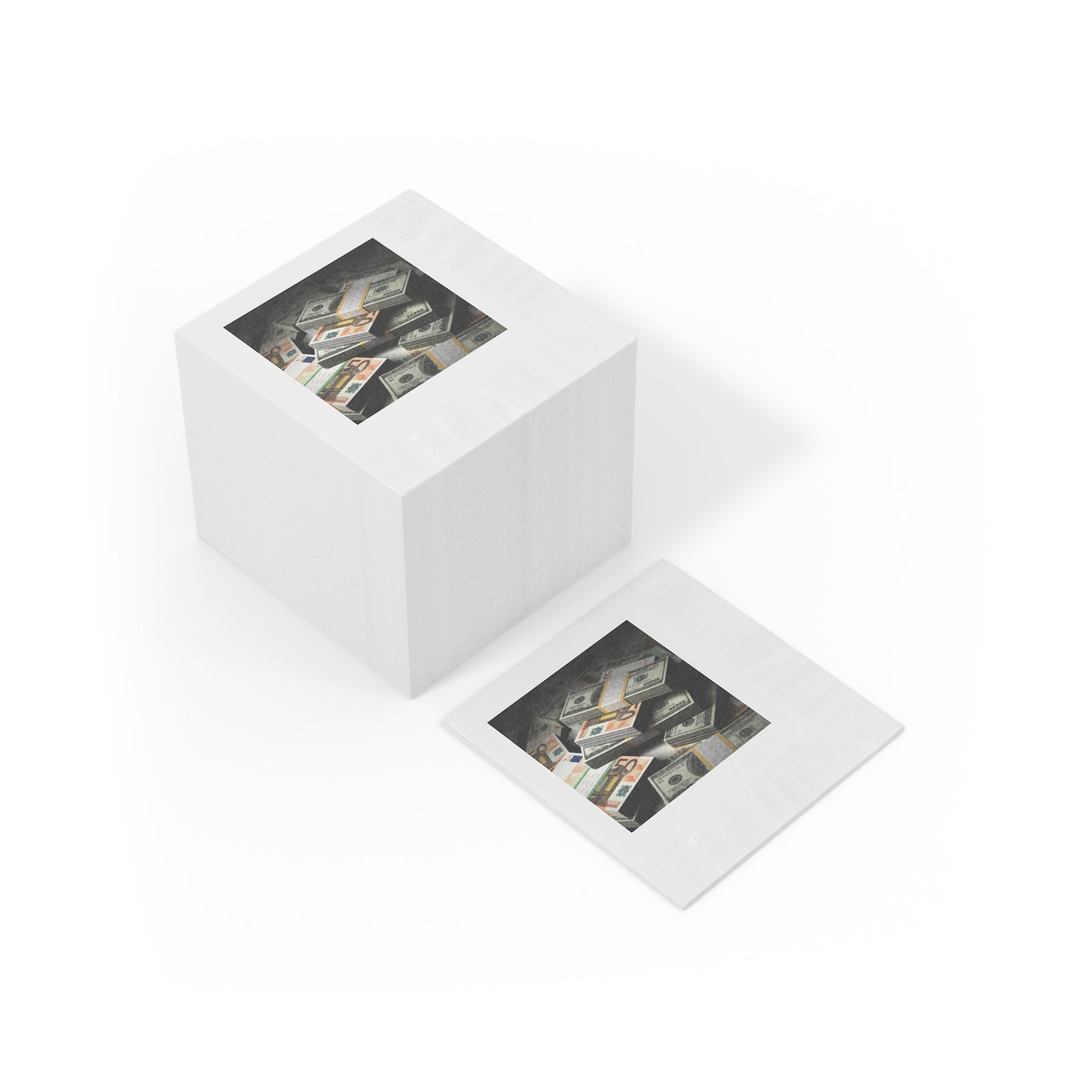 Billionaire White Coined Napkins
