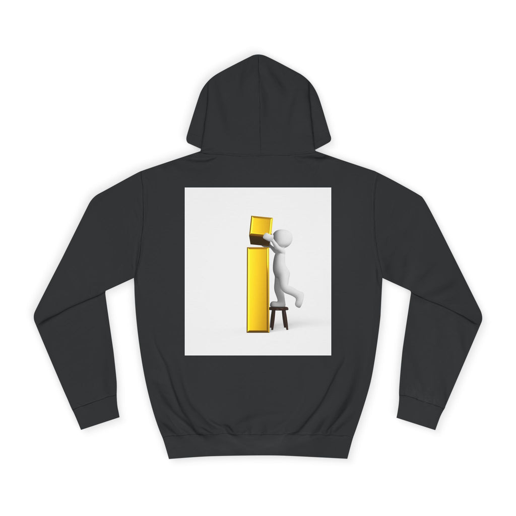 Stick Figure Building Letter i Hoodie | Minimal Illustration