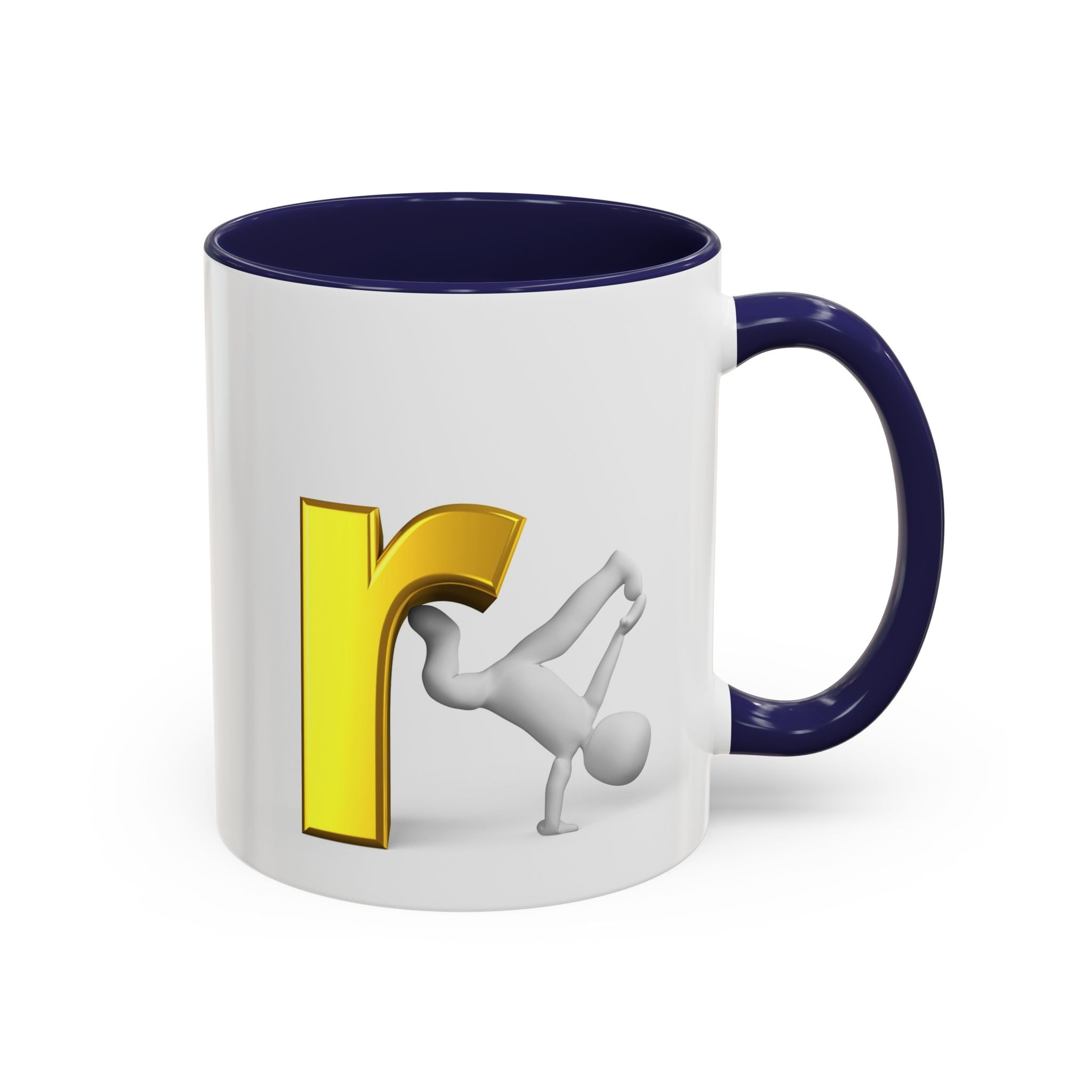 3D Letter R Breakdance Design Mug | Accent Coffee Mug 11oz or 15oz