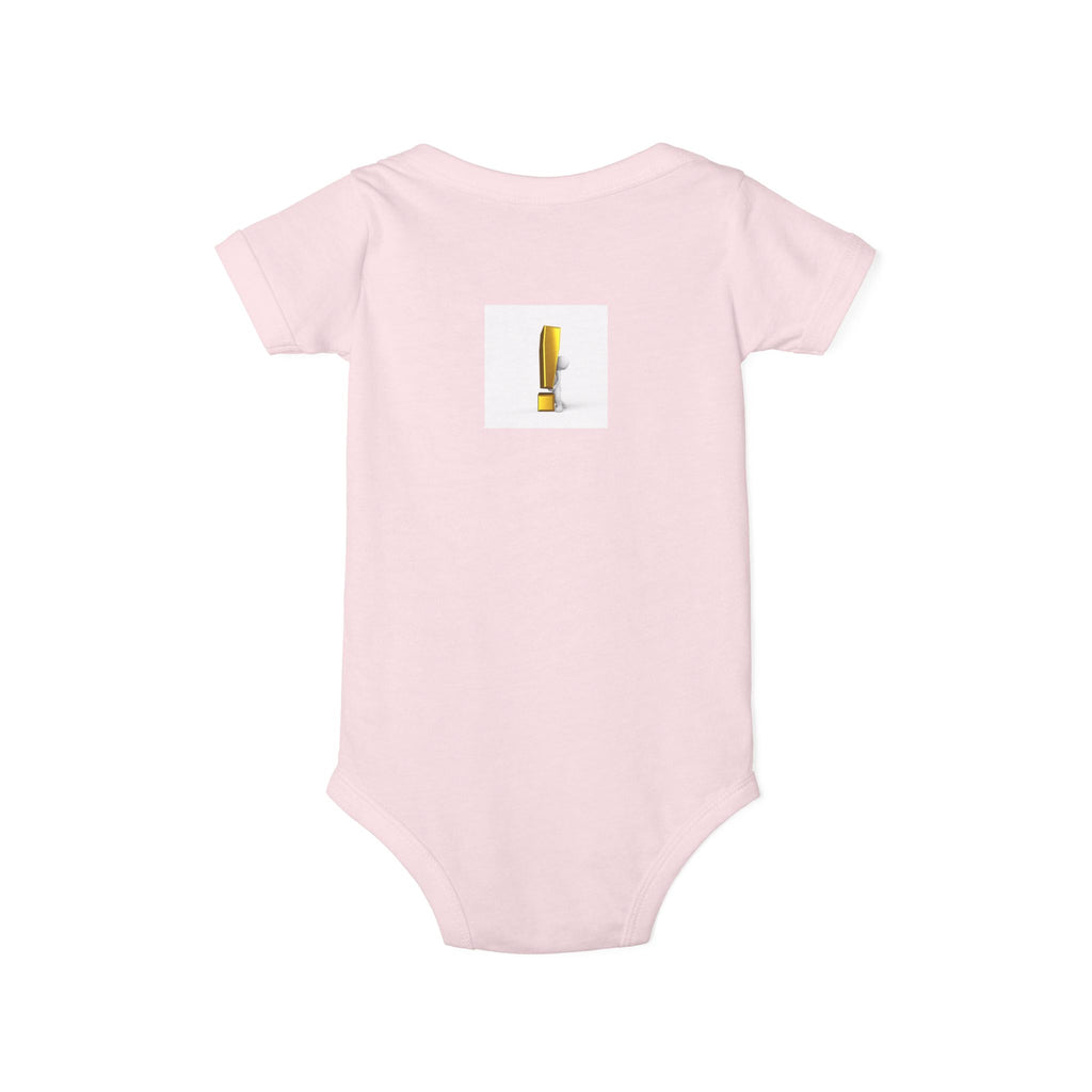 Yellow Exclamation Mark Onesie | Infant One Piece, Minimal Baby Bath Art