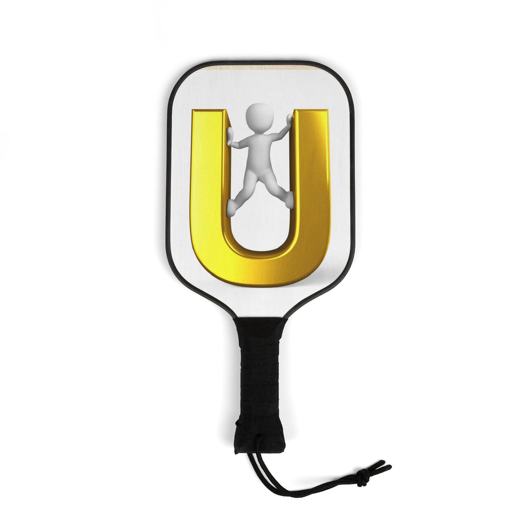 Golden Letter U Figure Pickleball Paddle