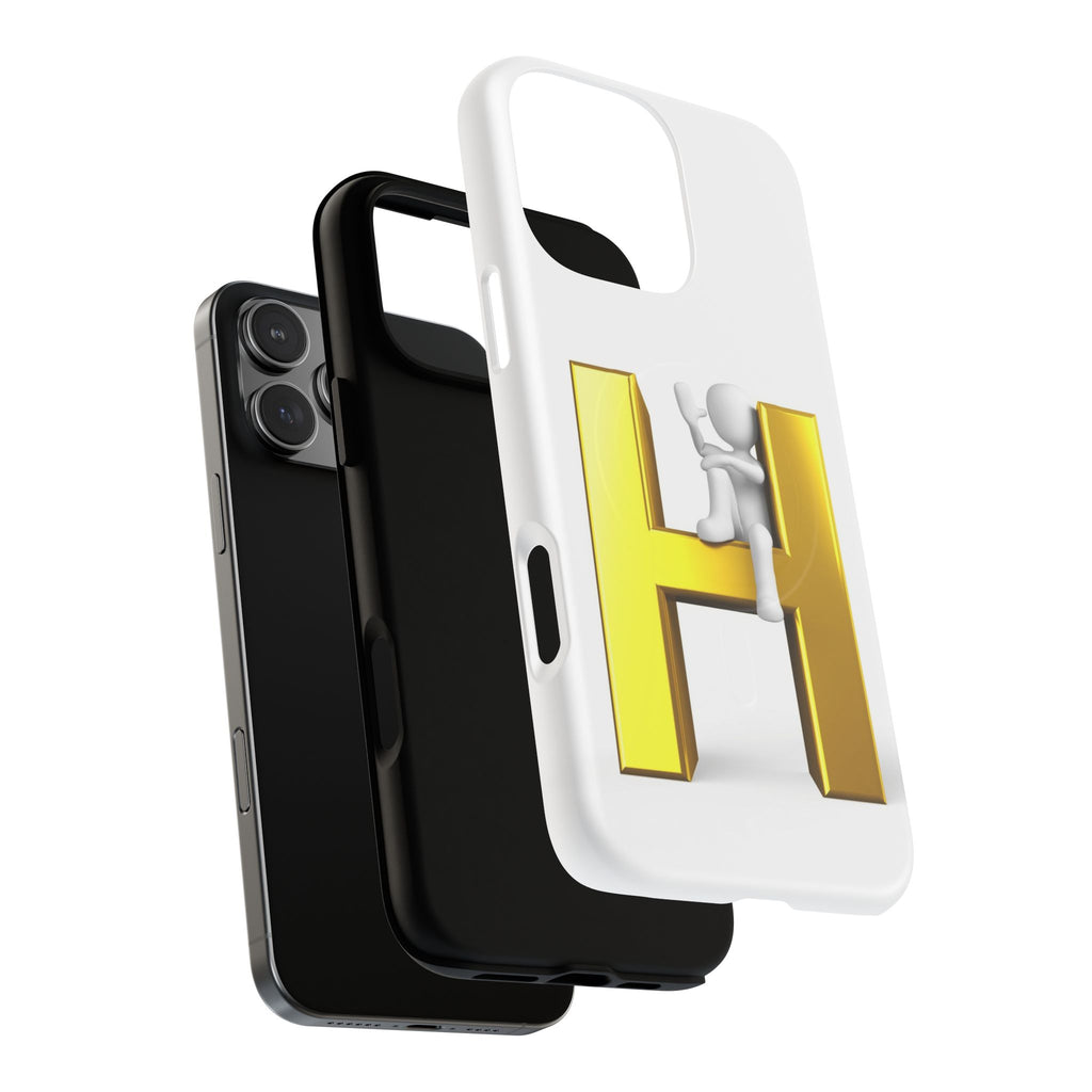 Gold Letter H Climber Phone Case | Tough Magnetic Case