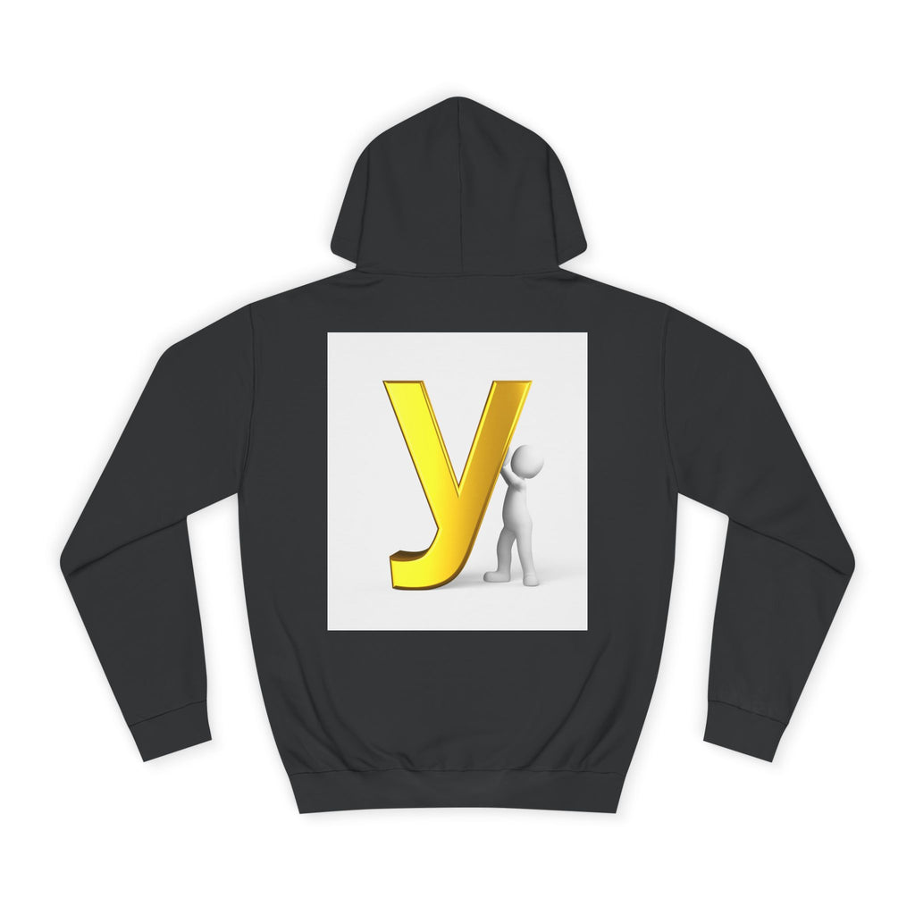 Yellow 3D Letter Y hoodie | Letterman Monogram Initial Sweatshirt
