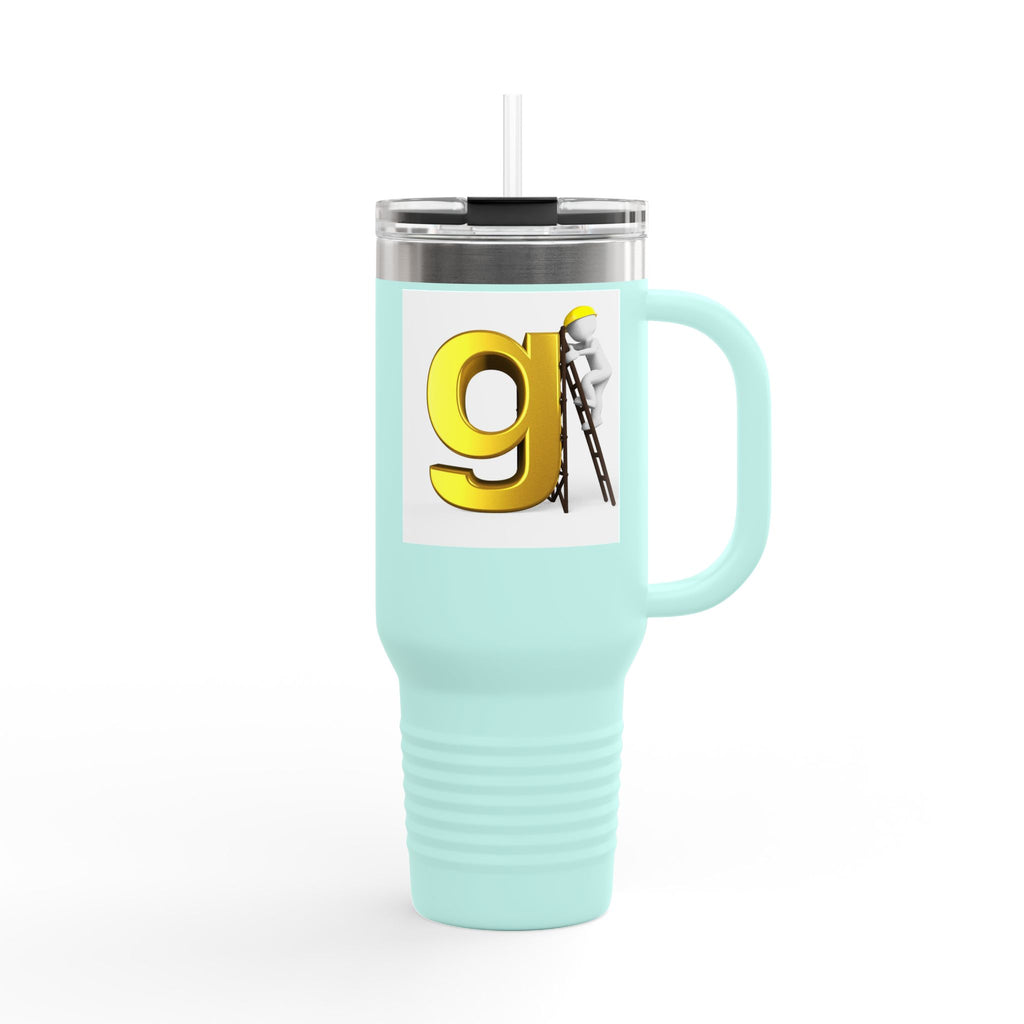 Yellow Letter G Monogram Travel Mug | 40oz Insulated Tumbler