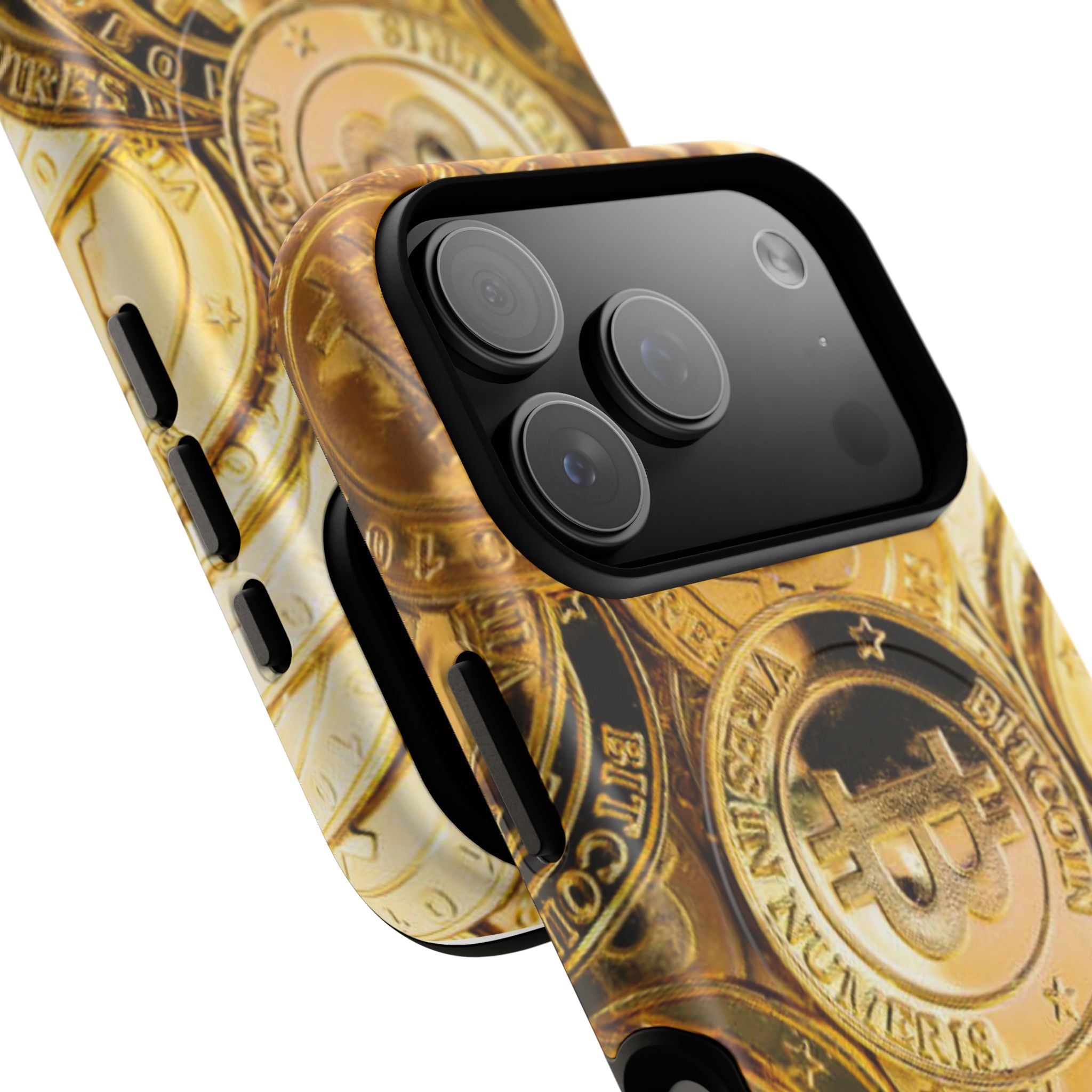 Gold Bitcoin Coins Phone Case | Tough Magnetic Case