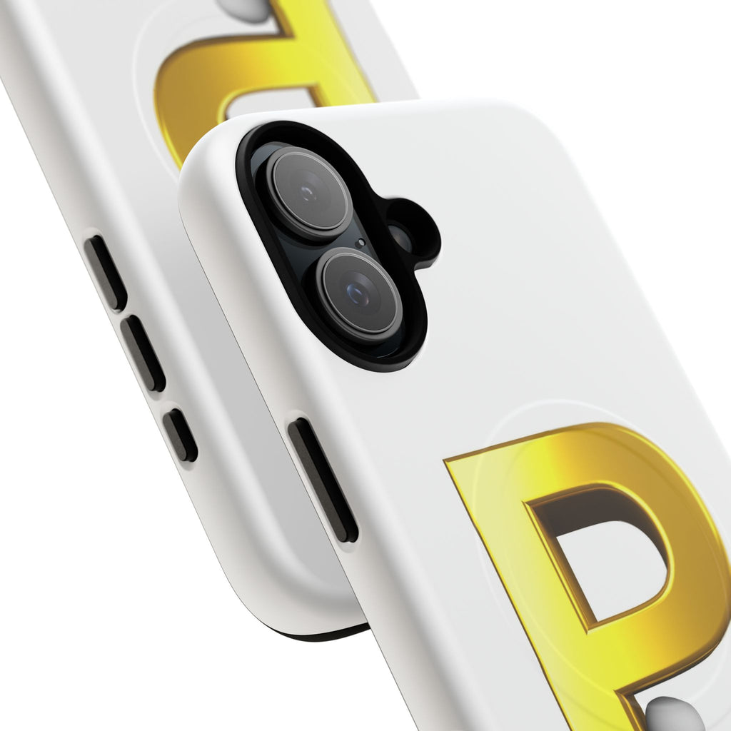 Gold Letter P Monogram Phone Case | Tough Magnetic Case