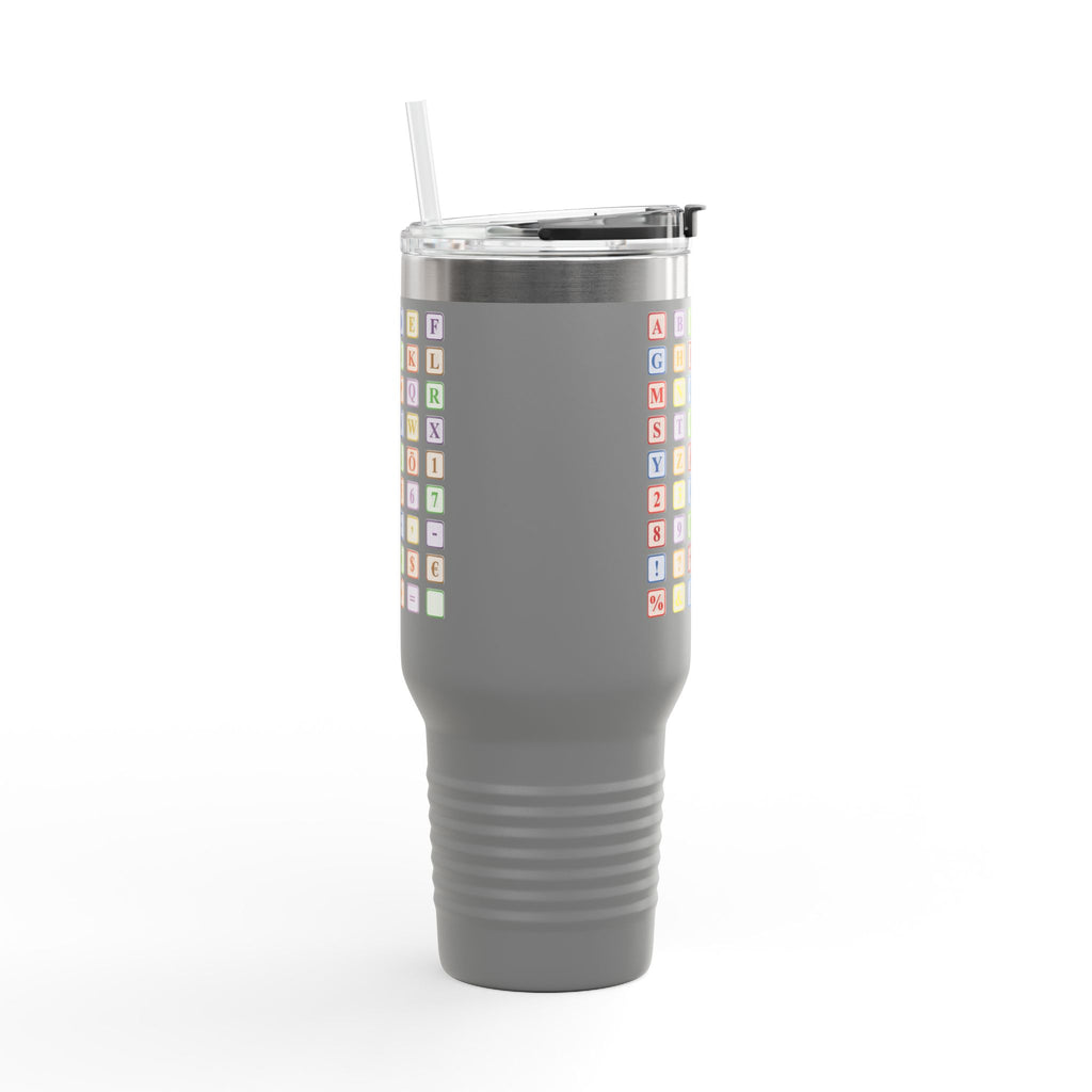 Pastel Baby Blocks Alphabet, Travel Mug