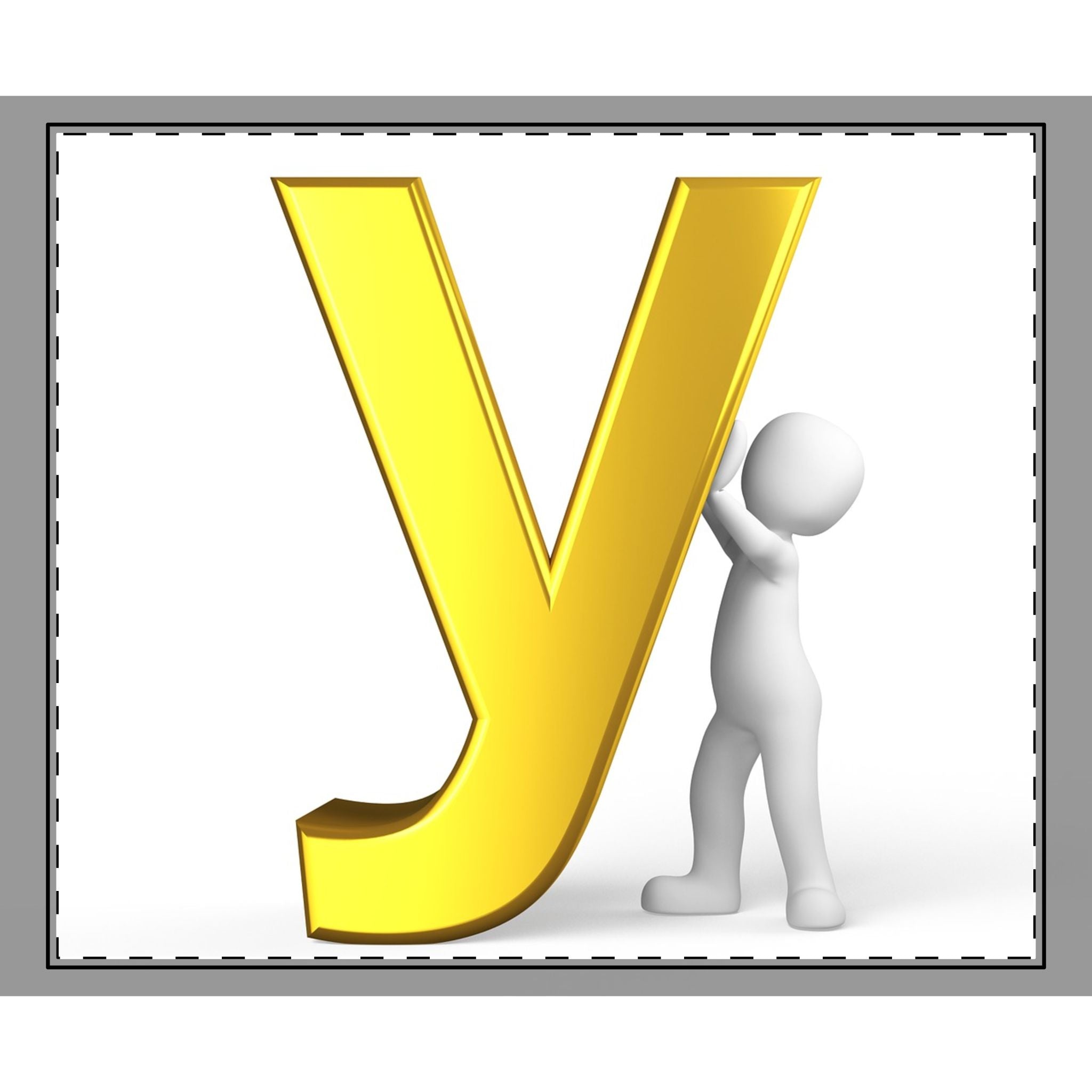 Gold Letter Y Monogram Coverlet