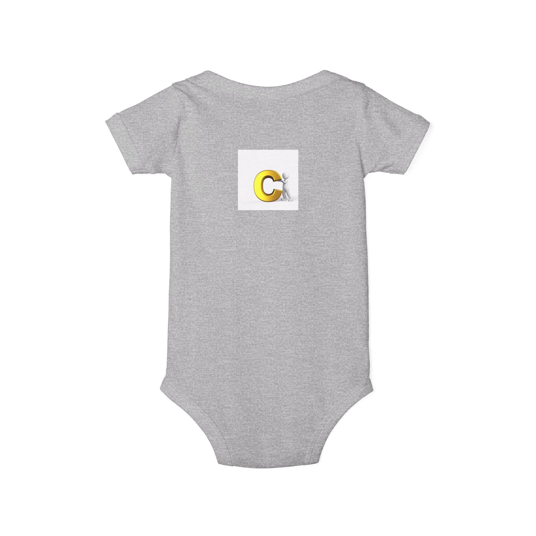 Letter C Chick Infant Onesie | Baby Monogram Initial Bodysuit