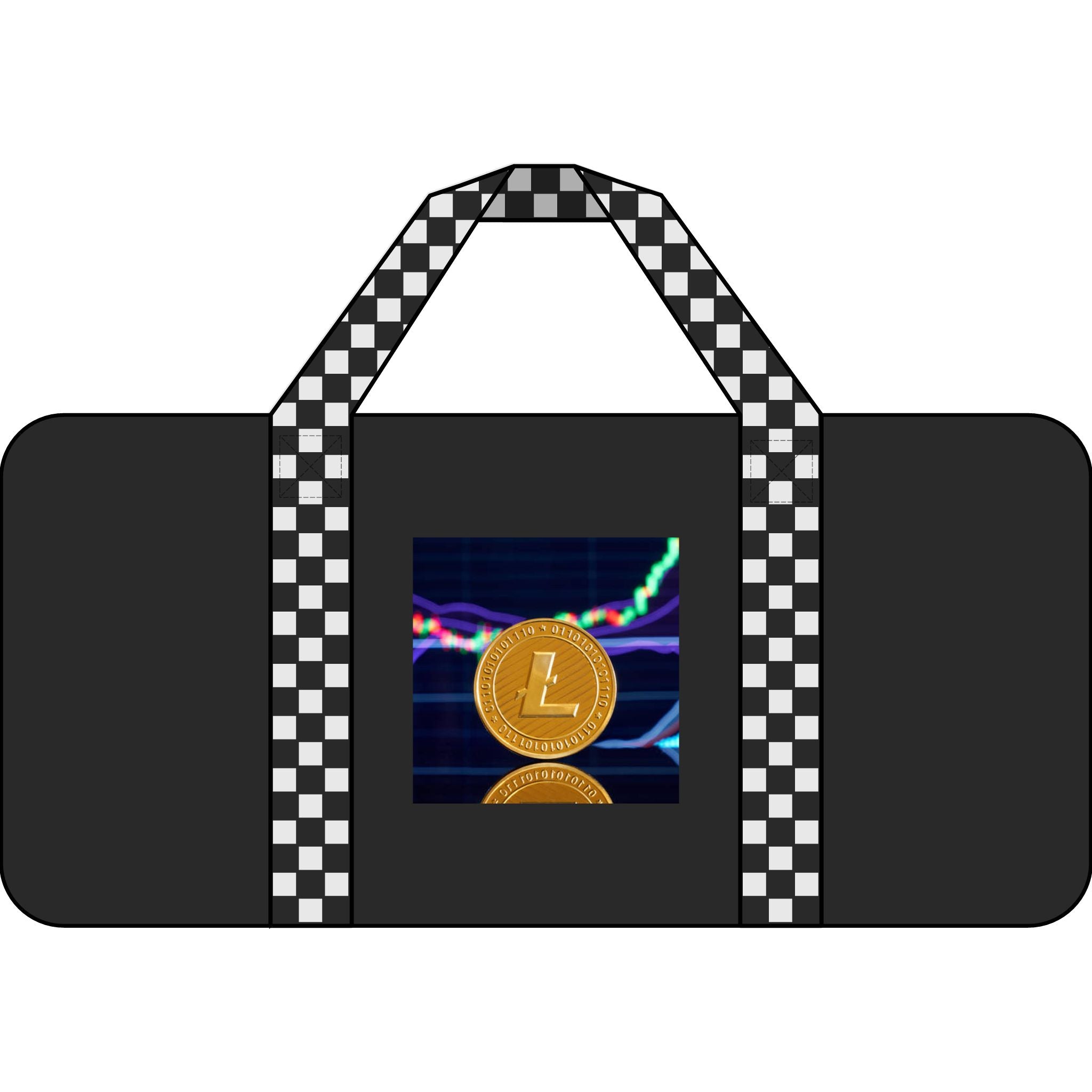 Litecoin Crypto Coin Duffel Bag | Cryptocurrency Logo Travel Gym Bag