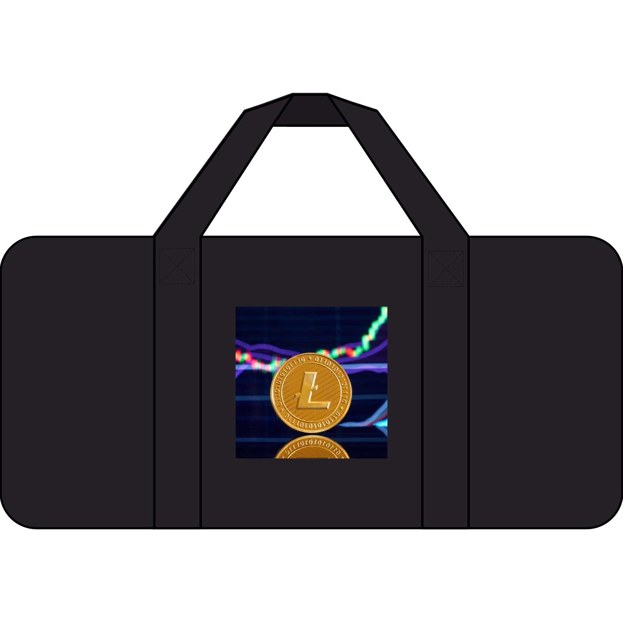 Litecoin Crypto Coin Duffel Bag | Cryptocurrency Logo Travel Gym Bag