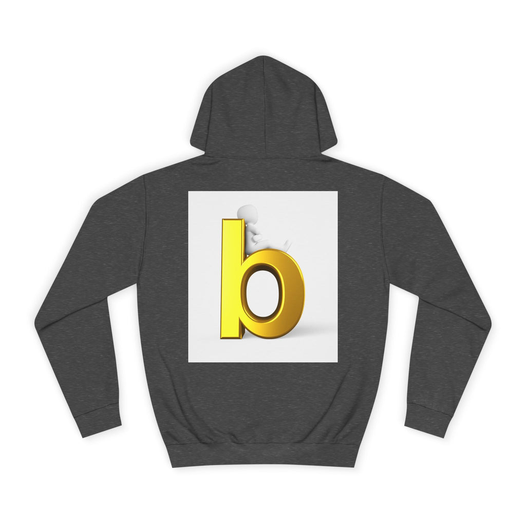 Yellow 3D Letter b Hoodie | Minimal Monogram Initial Sweatshirt