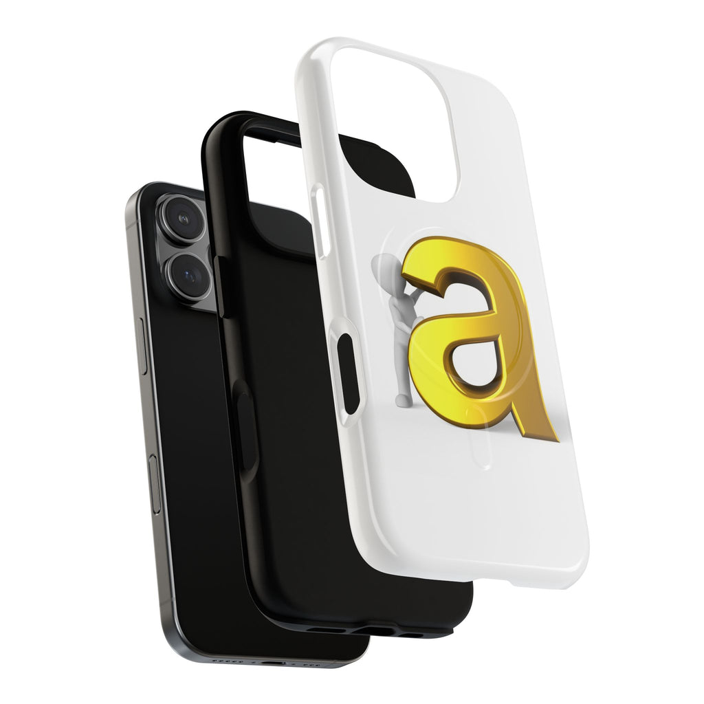 3D Gold Letter A Phone Case | Tough Magnetic Case