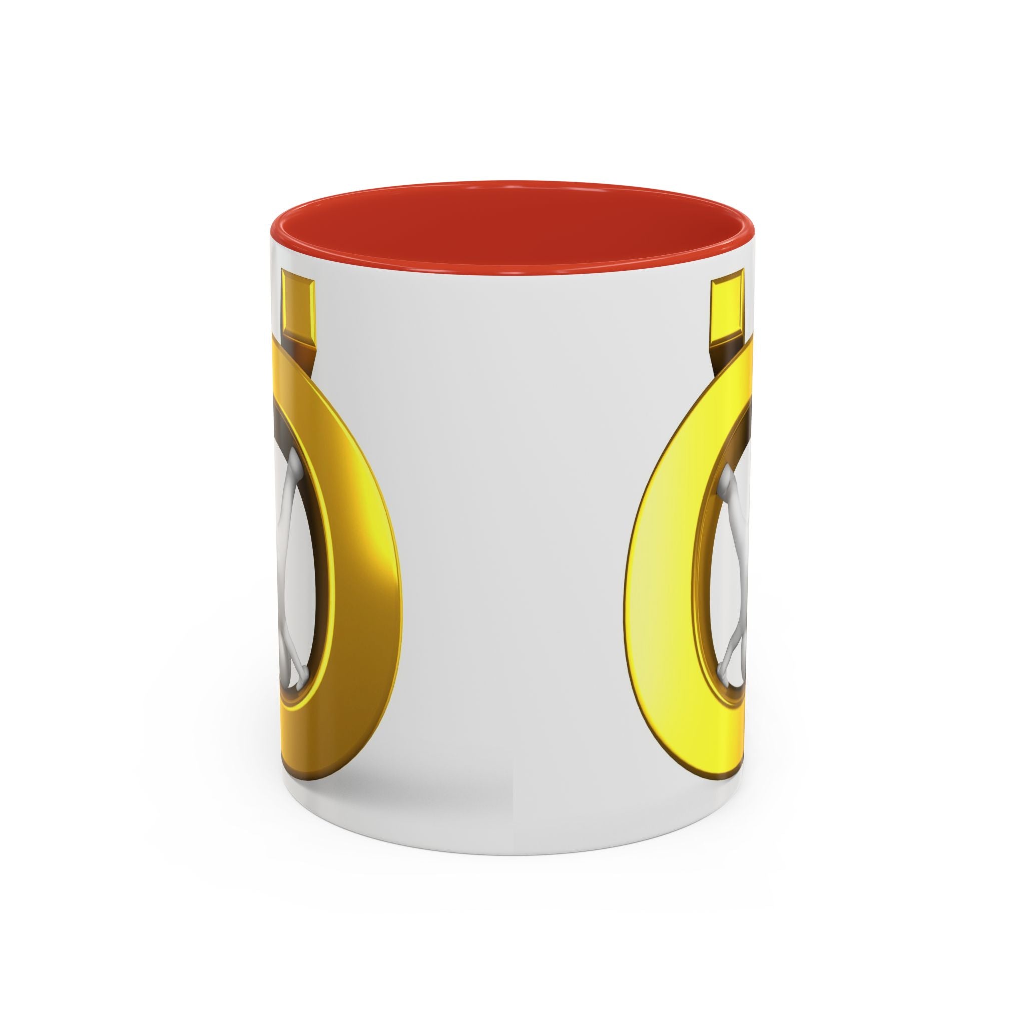 Mug à café 3D lettre O dorée | Anse contrastante, Intérieur noir