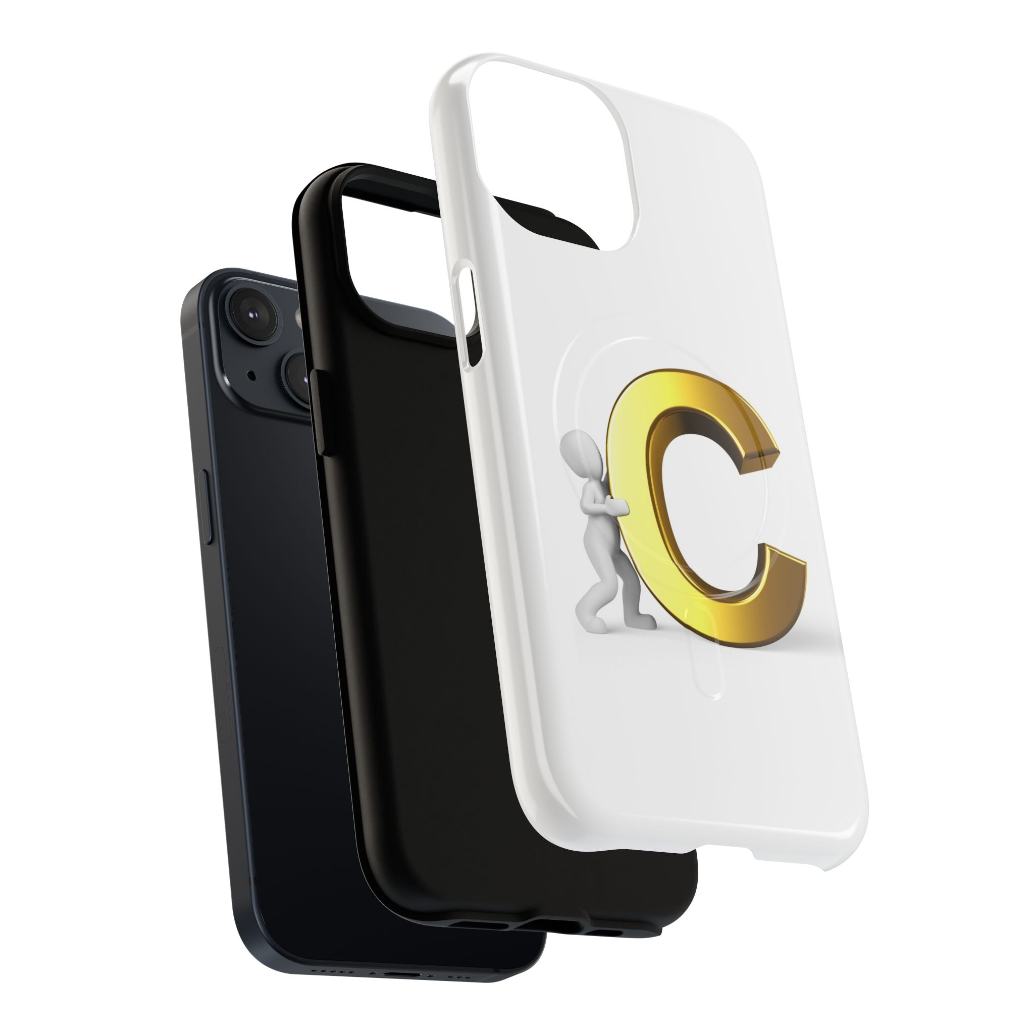 Gold Letter C Monogram Phone Case | Tough Magnetic Case