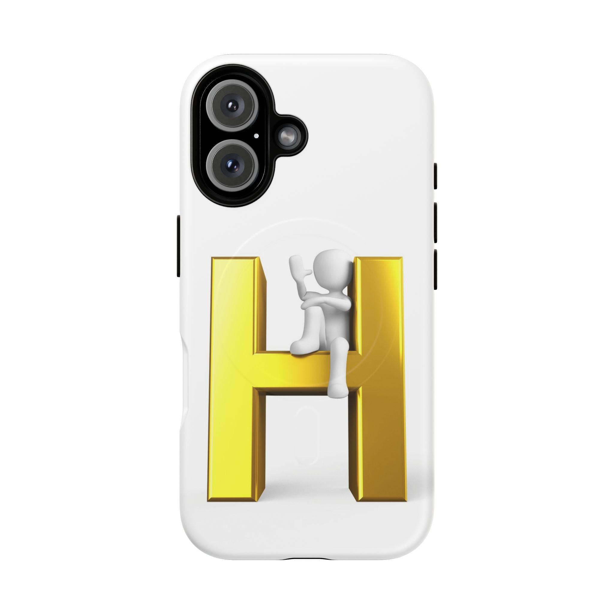 Coque de téléphone Grimpante Lettre H Dorée | Coque Magnétique Robuste