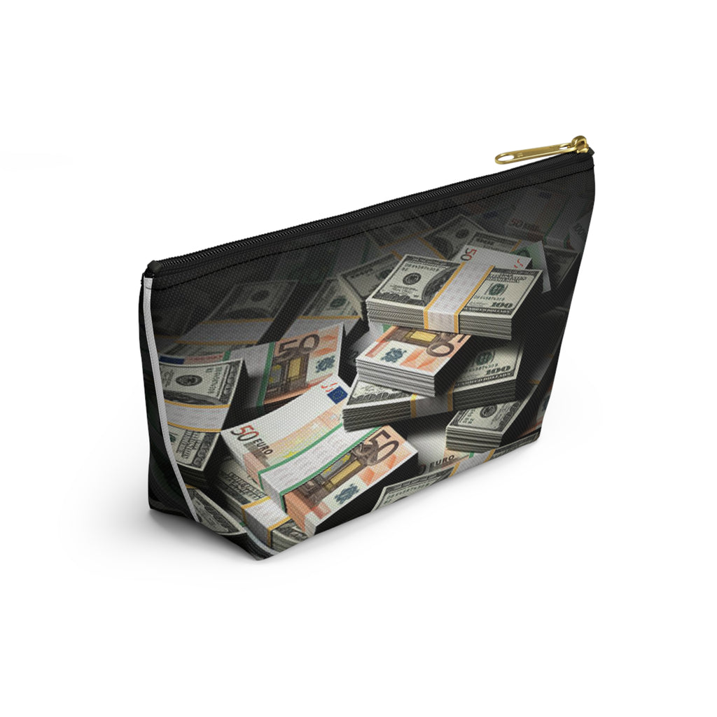 Stacks of Money Accessory Pouch | Cash Print T-Bottom Pouch