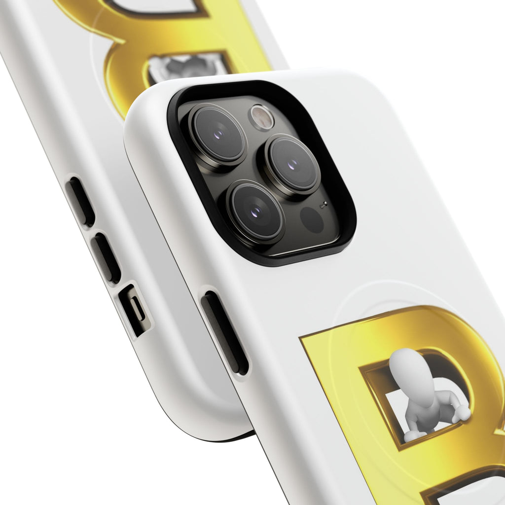 Gold 3D Letter B phone case | Tough Magnetic Case
