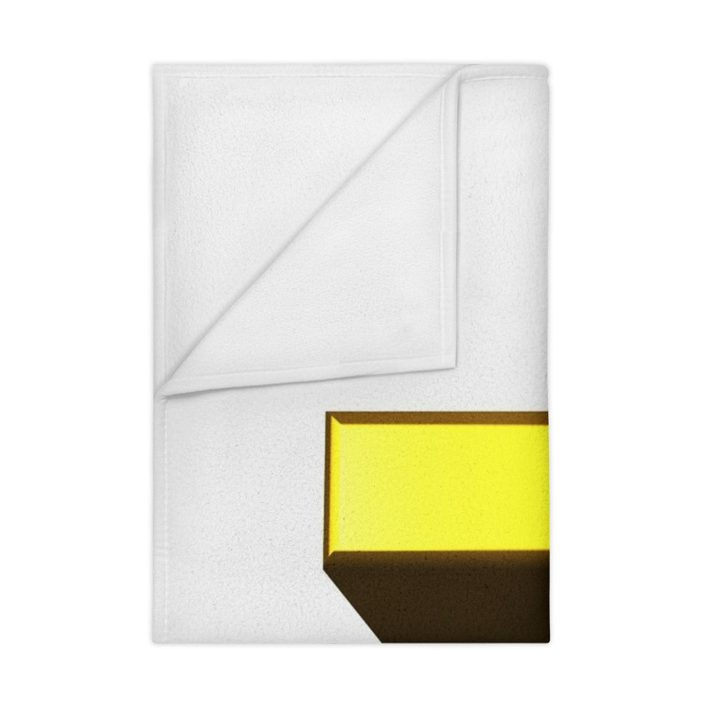 Gold Letter T with Stick Figure, Toddler Blanket
