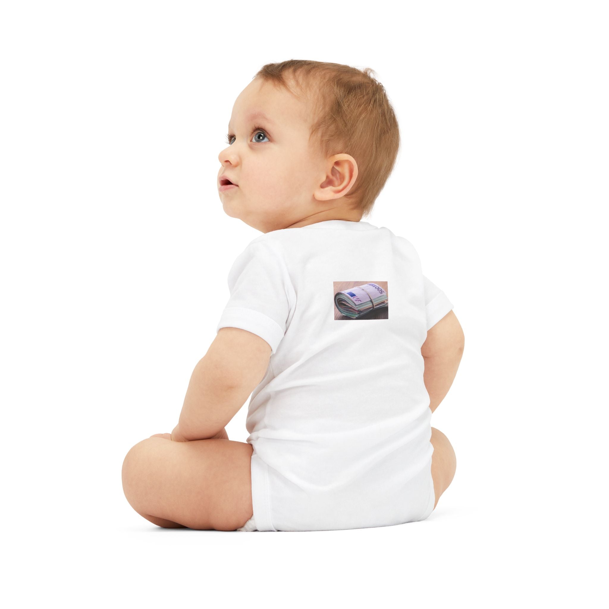 Stack of Cash Graphic Infant One Piece | money print bodysuit