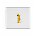 3D Figure Building Gold Letter i Desk Mat | Large Mouse Pad