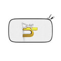 3D White Figure Pushing Gold Letter h Passport Wallet | Travel Organizer
