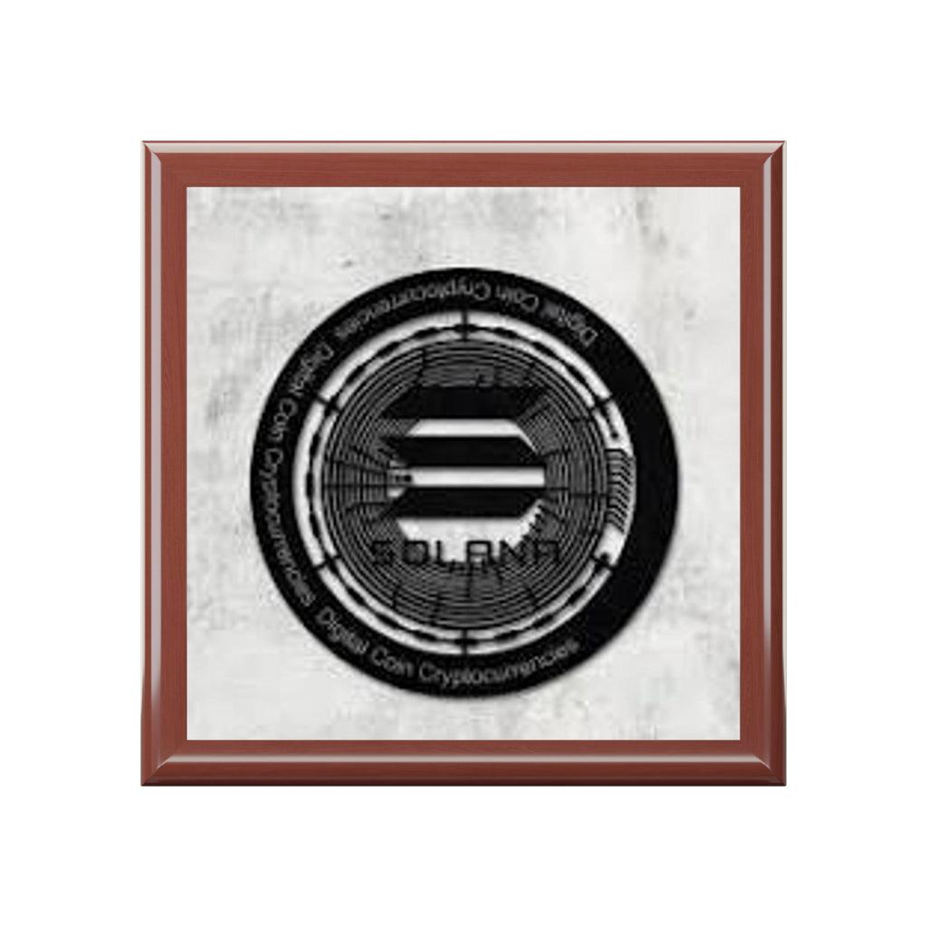 Solana Coin design Jewelry Box | Crypto logo keepsake box