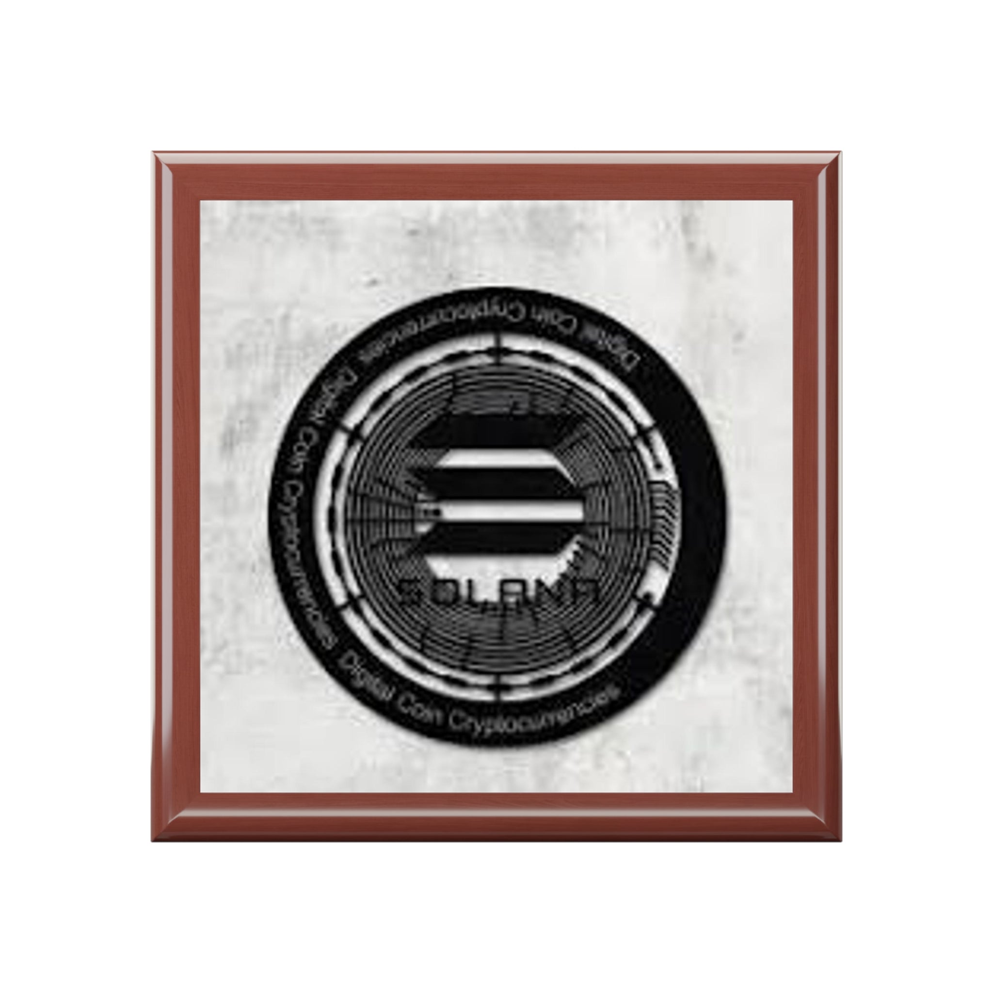 Solana Coin design Jewelry Box | Crypto logo keepsake box
