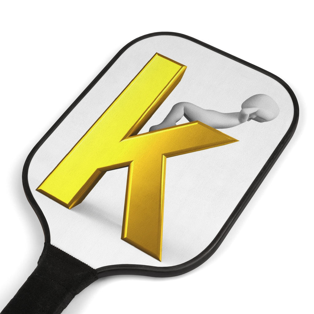 Gold K Monogram Pickleball Paddle